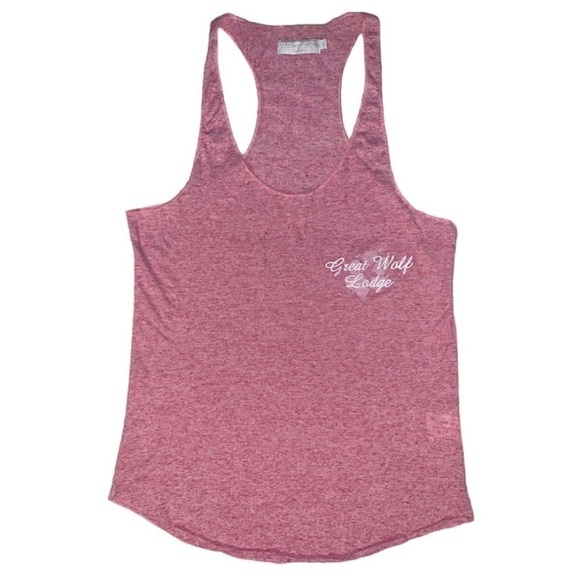 Coconut Creek GREAT WOLF LODGE Racerback Tank Heather Pink Top Women’s Small - Picture 9 of 9